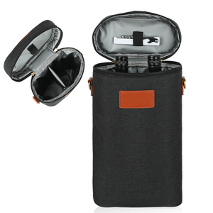 2 chai rượu vang tàu sân bay Tote xách tay chai Mang trường hợp với dây đeo vai độn cách điện leakproof rượu Túi lạnh - Product Image 3