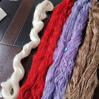 Fil client textile en gros pour le tissage de fils de soie teints pour le tricot