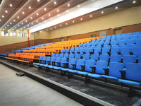 Chaise Tribune Rétractable Facile à Utiliser Conception Pliante pour Lycée Collège Église Événements Sportifs
