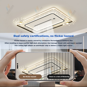 Kipas Angin Plafon Tanpa Baling-Baling 3-in-1 dengan Lampu, Remote Control, 6 Kecepatan, LED, Pemurnian Ion Negatif & Pencahayaan Spektrum Penuh - Product Image 5