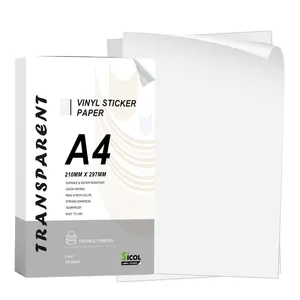 Персонализированная прозрачная наклейка на заказ, листы этикеток a4, виниловая пленка для этикеток струйной печати