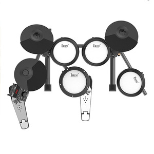 Batterie électronique IRIN, cinq tambours, pads en mesh, trois cymbales, avec casque, tabouret, batterie électronique <span class=keywords><strong>Bluetooth</strong></span> pour débutant - Product Image 4
