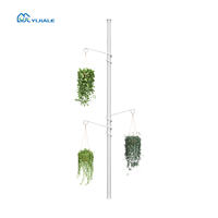 Support de plantes réglable en hauteur YIJIALE en métal, du sol au plafond, pour fleuristes, avec étagères personnalisables pour une utilisation en jardin