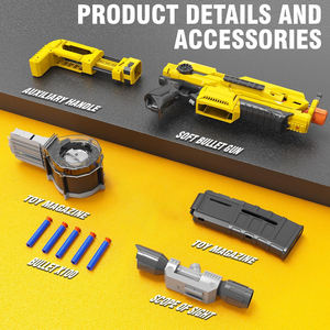 Arma de Brinquedo para Balas Macias Elétricas, Blaster Automático com 3 Motores, Atira até 50 Pés para Jogos de Tiro ao Ar Livre para Adultos - Product Image 5