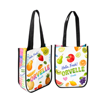 Sac fourre-tout réutilisable écologique non tissé à livraison rapide avec motif lettres et poignée d'épaule, sac promotionnel personnalisé pour cadeaux