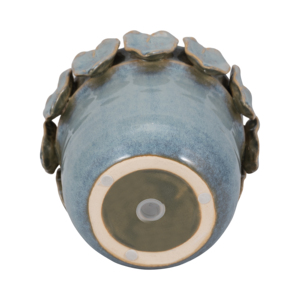 Vaso in Ceramica Rotondo con Design a Bordo Fogliatoio per Uso Interno ed Esterno - Product Image 6