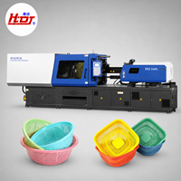 Haida Hd450l Horizontale Kunststof Spuitgietmachine Voor Het Maken Van Fruitmand-Opslagkratten Verwerkt Huisdier Abs Pp Pc-Motor