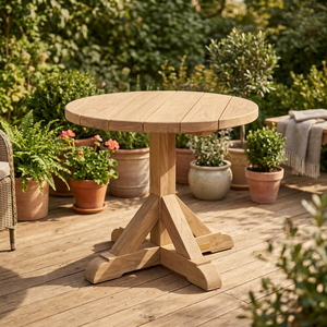 Table à manger en bois massif OEM, design rustique moderne, base stable, mobilier de maison, utilisation extérieure, fabriqué à Propinsi, Jawa Tengah - Product Image 3