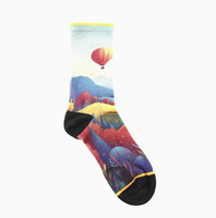 Chaussettes de sport en laine personnalisées, absorbantes, antibactériennes, désodorisantes, à impression numérique, mi-mollet, pour hommes et femmes