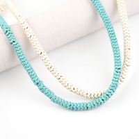 Perles en pierre d'howlite et de magnésite, perles ondulées en turquoise bleue et magnésite blanche pour la fabrication de bijoux 3mm x 6mm