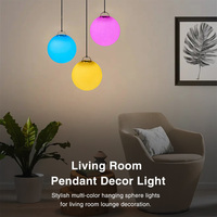 Lámpara LED Colgante de 15CM, Recargable, RGB, IP65, Impermeable, con Control Remoto, para Patio, Piscina, Restaurante, Hogar, Decoración Navideña
