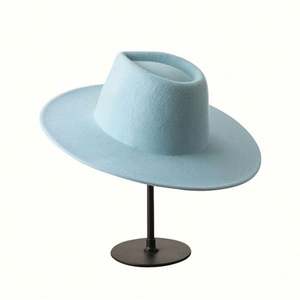 Chapeau Fedora en feutre de laine australienne de haute qualité, 100% laine, hiver, bord large plat de 9,5 cm, style cowboy - Product Image 5