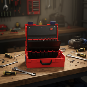 Boîte à outils KNIPEX L-BOXX en plastique rouge avec compartiments organisateurs pour le rangement et le transport - Product Image 2