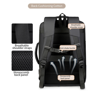 Mochila <span class=keywords><strong>de</strong></span> <span class=keywords><strong>Viaje</strong></span> <span class=keywords><strong>de</strong></span> Negocios para Hombres con USB, Impermeable, <span class=keywords><strong>de</strong></span> Cuero PU, Multifuncional y Expandible para Laptop con Logotipo Personalizado - Product Image 3