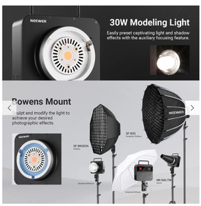Flash stroboscopique extérieur <span class=keywords><strong>NEEWER</strong></span> Q4PRO 400Ws 2.4G TTL - Product Image 6