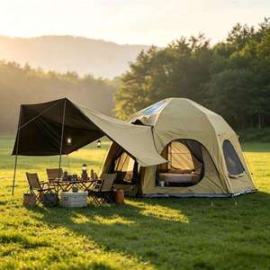 Luxury Style Waterproof Cotton Fabric Four-season 6-8 Person Easy Setup UV-Resistant Triple Inflatable <b>Tent</b> for Camping - Product Image 1