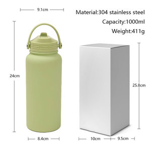 2026 Luxury Stainless Steel Water Bottle Wholesale Custom Logo Insulated Vacuum <b>Flask</b> Gym Sports Bottle <b>with</b> <b>Straw</b> Lid 32oz - Product Image 5