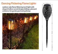 12LED Torche Lumières Danse Flammes Lampe ABS IP65 Étanche Extérieur Pelouse Led Solaire flamme Lumière