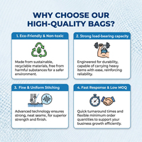 Sacs Cabas Réutilisables en Non-Tissé Polypropylène Soudés par Ultrasons, Sacs de Course avec Logo Personnalisé, Impression Rpet, Sac Cadeau Écologique