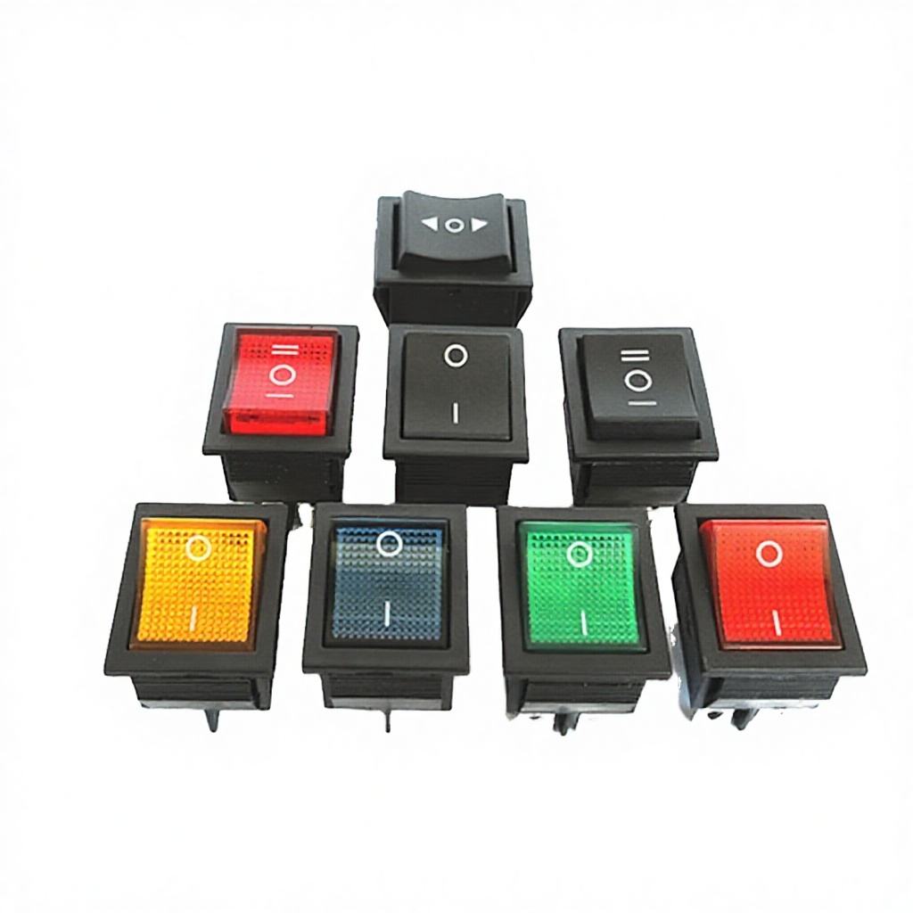 KCD4 Large Size 16A/25A 250VAC T125 Rocker Switches 4 Pin Screw Version IP15 Rated 50000 Cycle Life