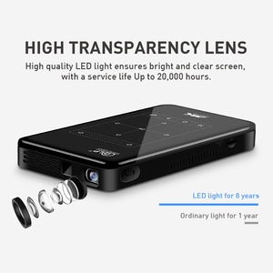 Mini <b>Projector</b> P8 DLP 1080p Smart Android Wifi BT Quad Core Mobile Phone for Home Theater/Outdoor/Meeting P09 II Mini Dlp Androi - Product Image 2