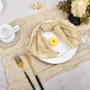 Vente en gros Serviettes <span class=keywords><strong>de</strong></span> table <span class=keywords><strong>vert</strong></span> sauge bordeaux Serviettes en <span class=keywords><strong>gaze</strong></span> <span class=keywords><strong>de</strong></span> <span class=keywords><strong>coton</strong></span> Serviettes en tissu <span class=keywords><strong>de</strong></span> lin blanc <span class=keywords><strong>de</strong></span> mariage - Product Image 3