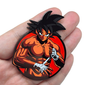 Insignia de Metal personalizada de aleación de Zinc de Goku, Pin de esmalte duro pintado tallado y estampado UV para entusiastas del fitness - Product Image 3