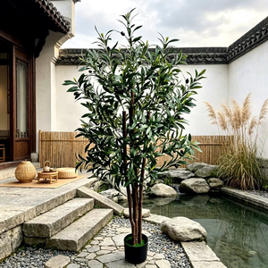 Accesorios Decorativos para el Hogar, Árbol de Olivo Artificial, Planta Artificial en Maceta Bonsái, Objetos Decorativos para Fiestas, Bodas y Eventos - Product Image 3