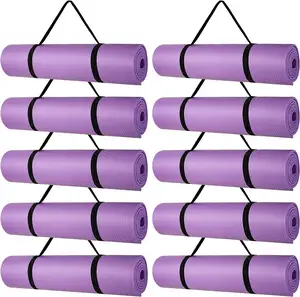 热卖彩色瑜伽垫定制标志183 * 61厘米丁腈橡胶加厚15毫米环保带标志运动垫健身垫
