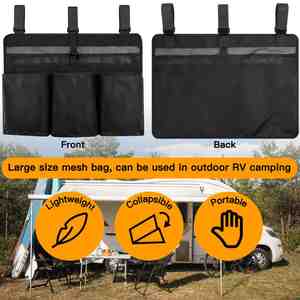Bolsa plegable para secar platos de camping, escurridor de vajilla portátil de malla, organizador para autocaravanas y campistas - Product Image 5