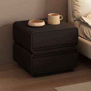 Mesita <span class=keywords><strong>de</strong></span> <span class=keywords><strong>noche</strong></span> <span class=keywords><strong>de</strong></span> madera maciza color crema, estilo simple y moderno, pequeño armario <span class=keywords><strong>de</strong></span> almacenamiento minimalista para la mesita <span class=keywords><strong>de</strong></span> <span class=keywords><strong>noche</strong></span> del dormitorio - Product Image 3