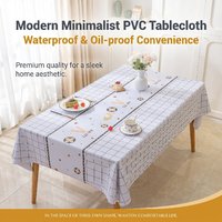Nappe Moderne Tissée Unie en PVC Écologique Lavable, Imperméable, Anti-Huile, Réutilisable pour la Maison, la Salle à Manger, l'Extérieur et les Pique-niques