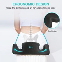 Coussin de siège en gel amélioré Coussin de siège de bureau Coussin de siège de voiture en mousse à mémoire de forme orthopédique