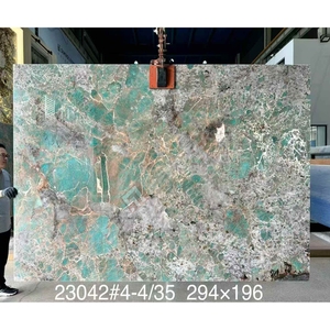 Losa de Cuarcita Verde <span class=keywords><strong>Amazonas</strong></span> de Alta Calidad, Pulida, Natural y de Lujo para Paneles de Pared, Barra de Bar y Encimeras - Product Image 6