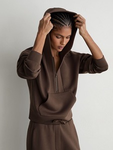 Conjunto Deportivo Sostenible para Mujer, Sudadera y Pantalones de Algodón de Corte Holgado y Color Sólido, Estilo Casual para Otoño - Product Image 4