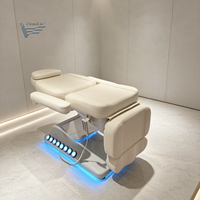 Fauteuil de beauté électrique à 4 moteurs pour esthéticienne, salon de beauté, spa, soins des cils, soins du visage, dermatologie, table de massage