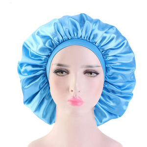 <span class=keywords><strong>En</strong></span> gros Logo Personnalisé Satin Surdimensionné <span class=keywords><strong>Bonnet</strong></span> Avec Bande Élastique Meilleur Vente Fabricant De Soie Femmes Sommeil Cheve - Product Image 5