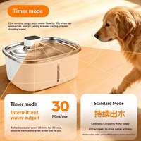 Fontaine à eau pour chat et chien, non électrique, filtrée, en acier inoxydable 304, à circulation, à activation par capteur, distribution automatique