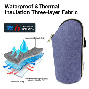 Porte-bouteille d'eau portable personnalisé manchon pochette à fermeture éclair <span class=keywords><strong>isotherme</strong></span> lait maternel <span class=keywords><strong>biberon</strong></span> sac <span class=keywords><strong>isotherme</strong></span> - Product Image 5