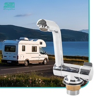 Robinet d'évier compact pliable à poignée unique pour camping-car, pivotant à 360 degrés, bec haut, eau chaude et froide pour camping-car, caravane, fourgon aménagé, bateau