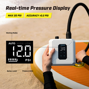 Pompe à air électrique pour <span class=keywords><strong>paddle</strong></span> board 20 PSI, pompe à air SUP portable, <span class=keywords><strong>gonfleur</strong></span> rapide pour <span class=keywords><strong>paddle</strong></span> board gonflable, kayaks, bateaux et matelas pneumatiques - Product Image 2