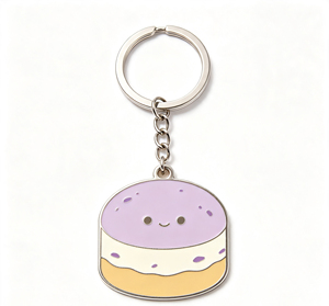 Custom Enamel Bread Keychain Metal Key Chain <b>Cartoon</b> Key <b>Ring</b> PVC Logo Gift Promotional Souvenir - Product Image 2