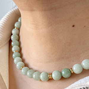 Gioielli moda 2025 18k oro acciaio inossidabile pietra naturale <span class=keywords><strong>acquamarina</strong></span> ametista occhio di tigre <span class=keywords><strong>collana</strong></span> di perline per le donne - Product Image 4