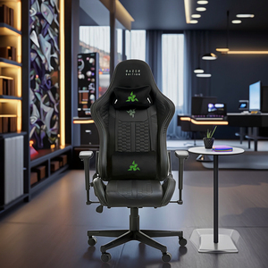 <span class=keywords><strong>Chaise</strong></span> <span class=keywords><strong>de</strong></span> jeu PC ergonomique en cuir PU avec logo <span class=keywords><strong>Razer</strong></span> personnalisé, nouveau style avec accoudoirs pivotants, fonction <span class=keywords><strong>de</strong></span> sommeil, utilisation au <span class=keywords><strong>bureau</strong></span> - Product Image 1