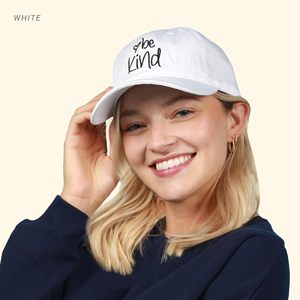Gorra de béisbol bordada Be Kind, gorra unisex de sarga de algodón, sombrero de moda para mujer - Product Image 6
