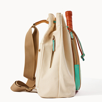 Sac à dos personnalisé et élégant en toile pour porte-raquette de picklelball avec sangle réglable et poches multiples Sac à bandoulière de pickleball