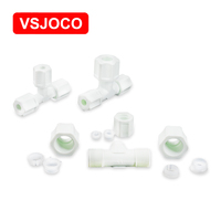 Raccords de tuyauterie PPH de l'usine chinoise : Union, Té, Coude – Tailles 1/8-5/8 – Raccord en T en plastique PP pour le transfert de liquides chimiques et d'eau en laboratoire