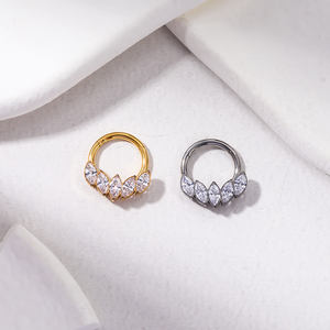 Trang sức Titan ASTM F136, khuyên tai Titan không mối nối, khuyên khuyên dạng vòng xoay, khuyên mũi, khuyên <span class=keywords><strong>septum</strong></span> - Product Image 3