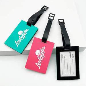 Étiquette à <span class=keywords><strong>bagages</strong></span> <span class=keywords><strong>en</strong></span> PVC imperméable avec rabat de confidentialité - Étiquette d'identification de bagage personnalisée <span class=keywords><strong>pour</strong></span> les voyageurs d'affaires et l'enregistrement à l'aéroport - Product Image 4