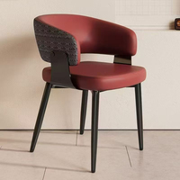 Silla de Comedor de Lujo Minimalista Moderna de Estilo Italiano, Estructura de Acero Inoxidable, Asiento de Cuero, Diseño Portátil para Hogar, Oficina, Casual